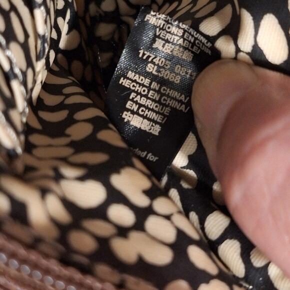 Fossil Key-Per Wristlet 7" x 4" Coated Canvas Leather Retro Geometric Clutch - Picture 8 of 8